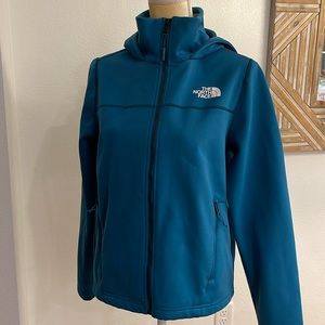 THE NORTH FACE WOMENS SOFTSHELL JACKET. SZ MEDIUM. TEAL. EUC. (1059)
